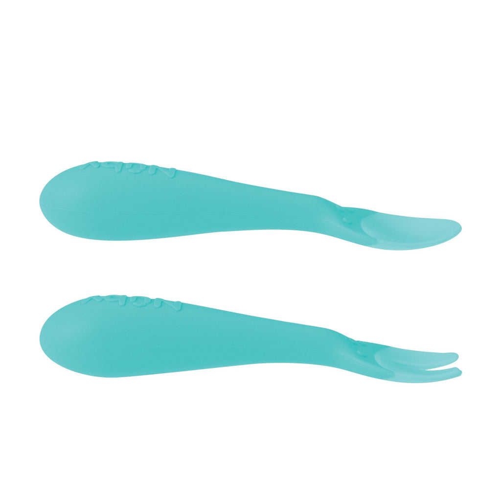 Silicone Easy Grip Fork and Spoon Set #0771I