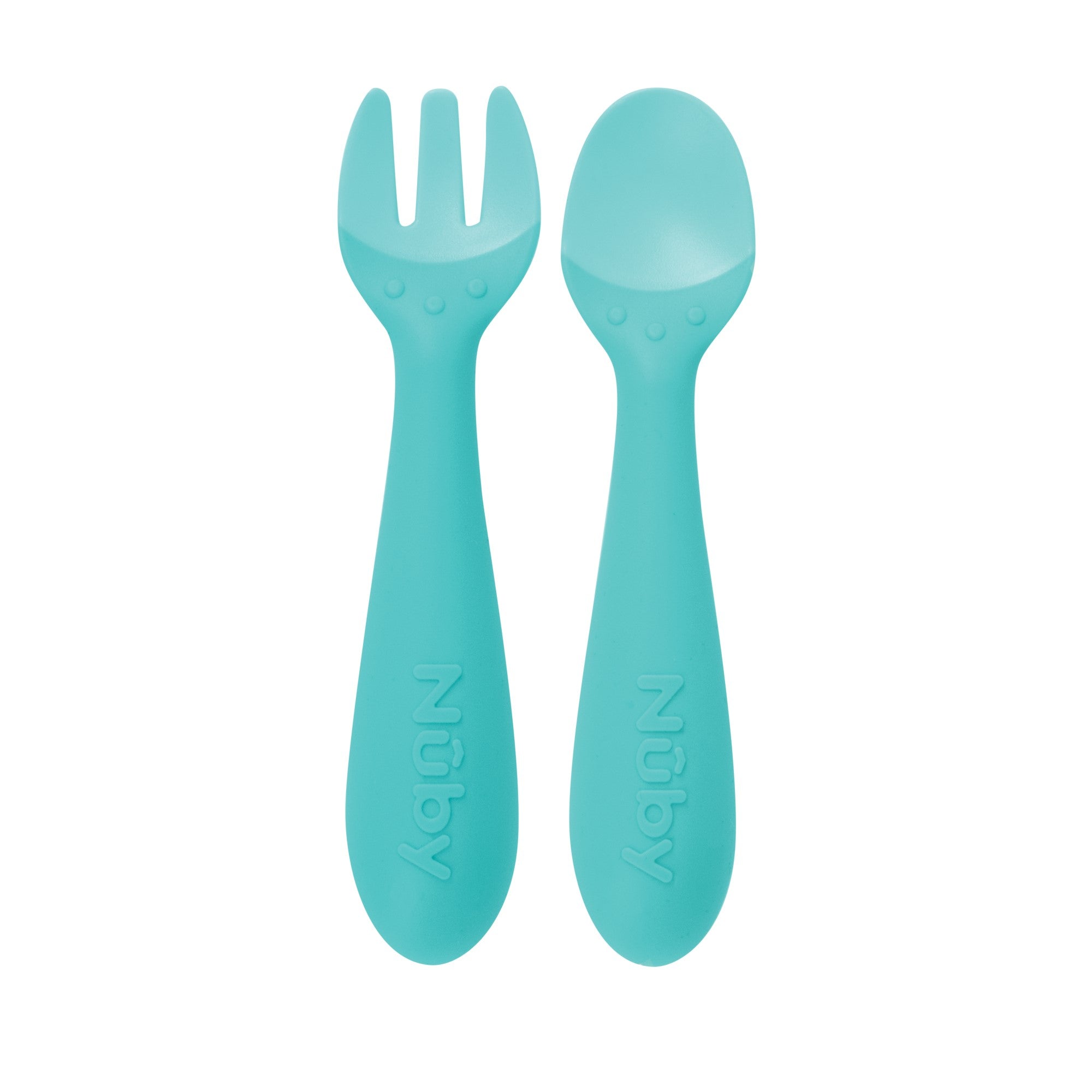 Silicone Easy Grip Fork and Spoon Set #0771I