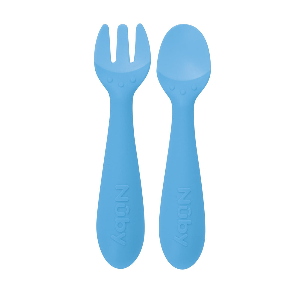 Silicone Easy Grip Fork and Spoon Set #0771I