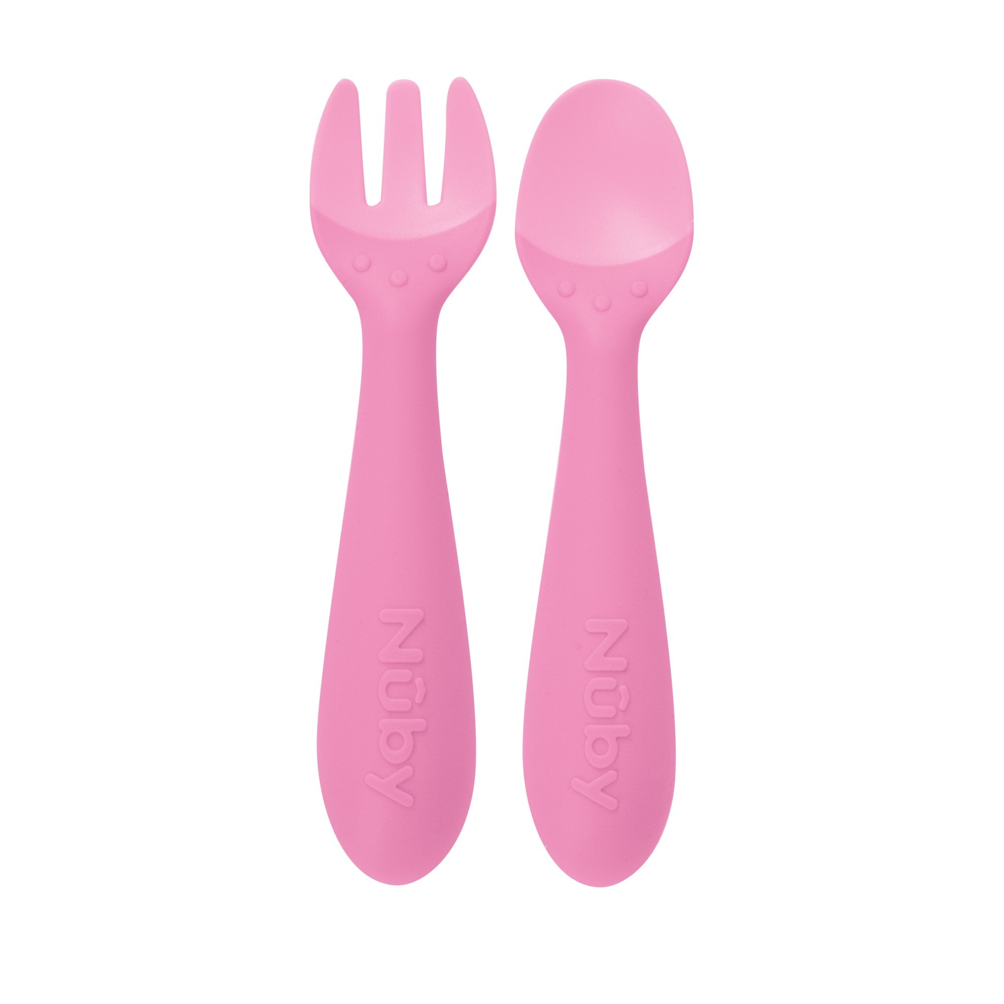 Silicone Easy Grip Fork and Spoon Set #0771I