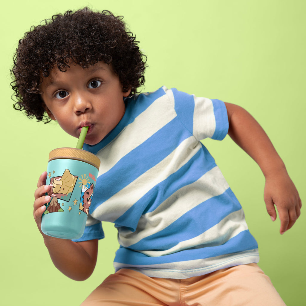 Thirsty Kids Flexstraw Stainless Steel Cup | Dinosaurs #0273V