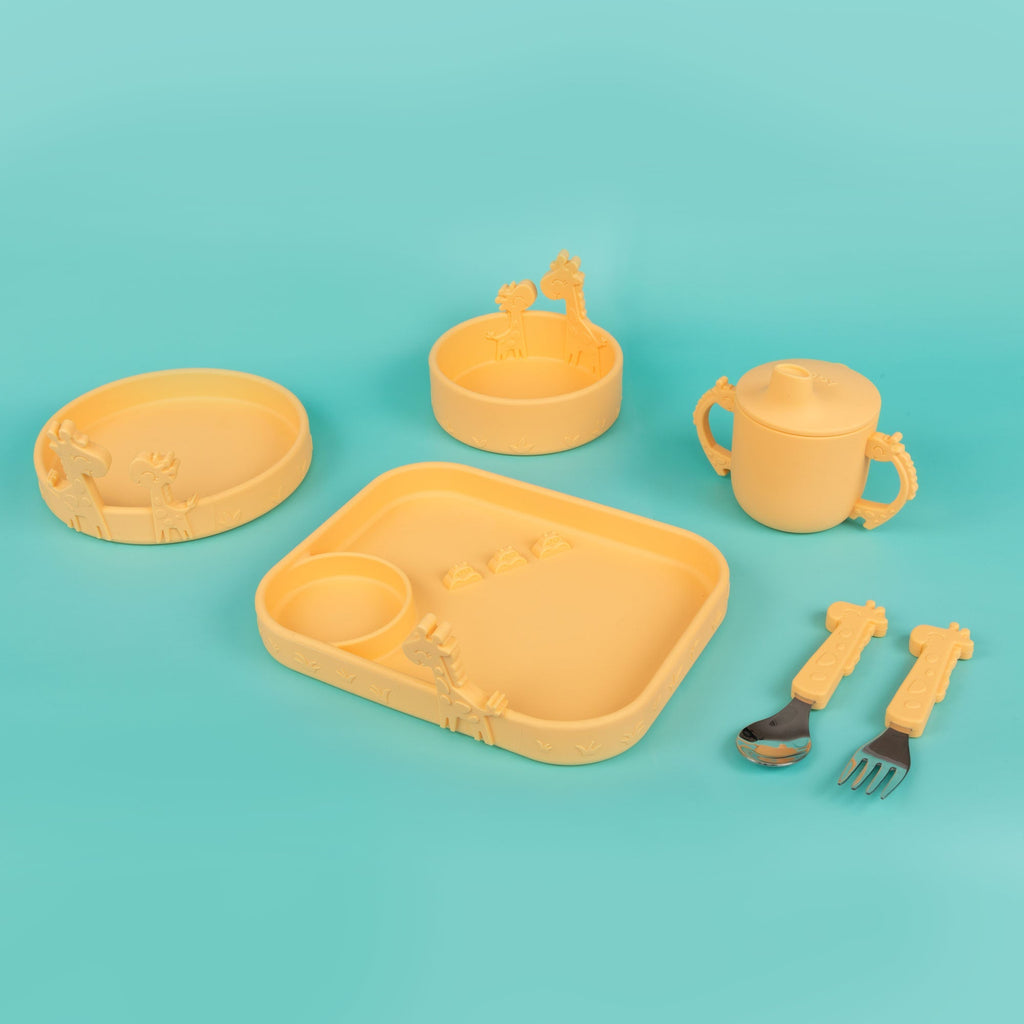 Animal Friends 6-Piece Dinnerware Set - Yellow Giraffe #326R6