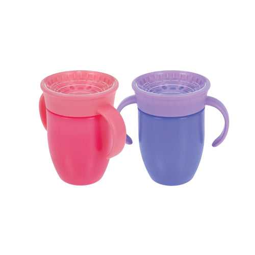 360 Wonder Cup with Handles (2 Pack - 7 oz) | Pink/Aqua #343Y3